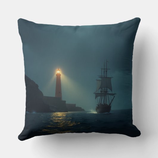 灯台と船失った用 クッション (裏面)