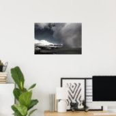 灯台と雨雲 ポスター (ホームオフィス)