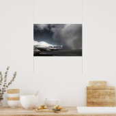 灯台と雨雲 ポスター (キッチン)