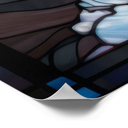 灯台と高層の船 ポスター (角)