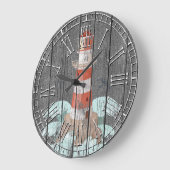 灯台によって風化させるマツ ラージ壁時計 (傾斜)