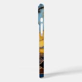 灯台のあるビーチのiPhoneケース 夕焼け 波 鳥 Case-Mate iPhoneケース (裏面 / 左)
