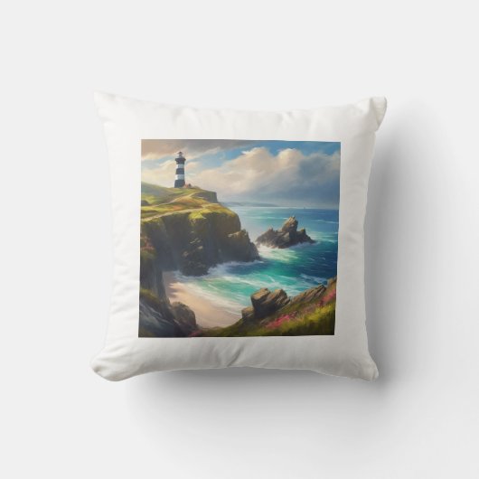 灯台のあるビーチ クッション (正面)