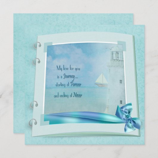 灯台のウェディングブック招待状 招待状 (正面/裏面)