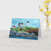 灯台のメッセージカード カード (黄色い花)