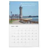 灯台の壁掛け カレンダー (3月 2027)