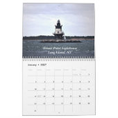 灯台の壁掛け カレンダー (1月 2027)