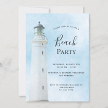 灯台の夏のビーチパーティー