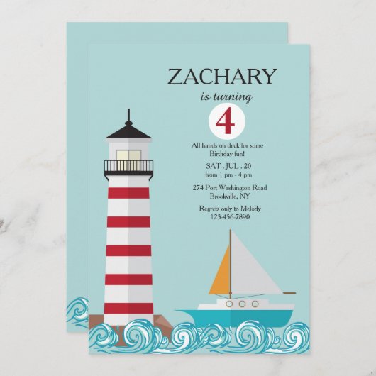 灯台の招待状 招待状 (正面/裏面)