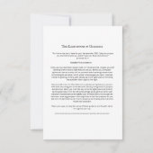 灯台の案内の瞑想カード 招待状 (裏面)