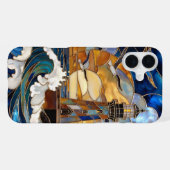 灯台の波iPhoneケース 海の夕焼けデザイン iPhoneケース (裏面横)