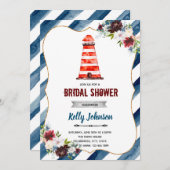 灯台の海の誕生日シャワー招待状 招待状 (正面/裏面)