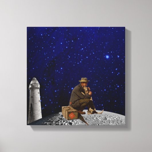灯台の番人が家に帰ってきた キャンバスプリント (正面)