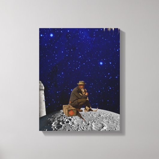 灯台の番人が家に帰ってきた キャンバスプリント (正面)