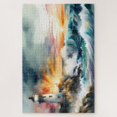 灯台の背景 ジグソーパズル (縦)