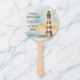 灯台の誕生日おめでとう輝く光 ハンドファン