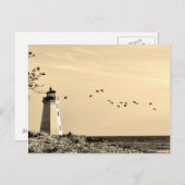 灯台はがき – ブリッジポート, CT ポストカード (正面/裏面)