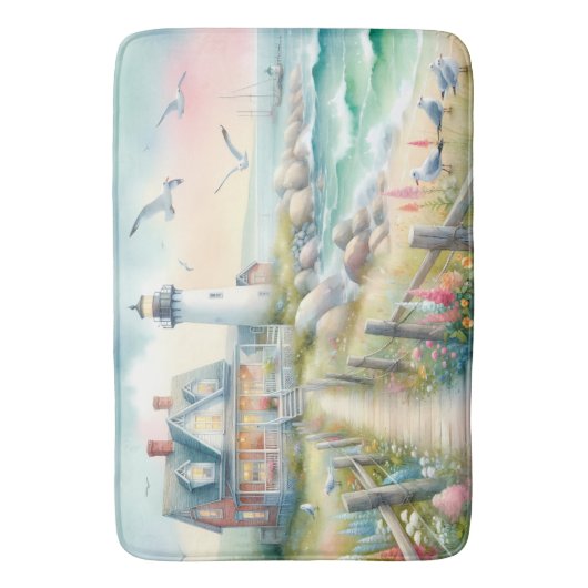 灯台への小径 コーストコテージ バスマット (正面縦)