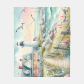 灯台への小径　コーストコテージ フリースブランケット (正面)