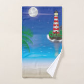 灯台をテーマにしたバスルーム用タオルセット バスタオルセット (ハンドタオル)