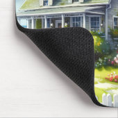 灯台を見下ろすコテージ マウスパッド (コーナー)