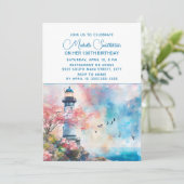 灯台オーシャン ナウチカル 100歳の誕生日 招待状 (スタンド正面)