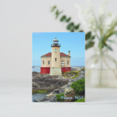灯台カラフル及び海風景葉書 ポストカード (スタンド正面)
