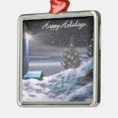 灯台クリスマス メタルオーナメント (左)