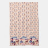 灯台サンセットウォーク　海岸の風景 キッチンタオル (縦)