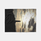 灯台シルエット フリースブランケット (正面(横))