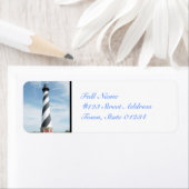 灯台ストライプのの宛名ラベル ラベル (インサイチュ)