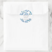 灯台ビーチの水彩画 手描き ラウンドシール (バッグ)