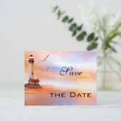 灯台ビーチ日付はがきを保存 案内ポストカード (スタンド正面)