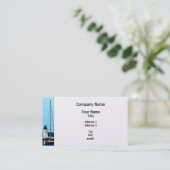 灯台ブリストルRI -プラチナ終わりの近くのボート 名刺 (スタンド正面)