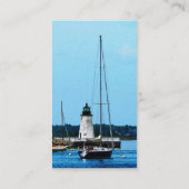 灯台ブリストルRI -プラチナ終わりの近くのボート 名刺 (裏面)