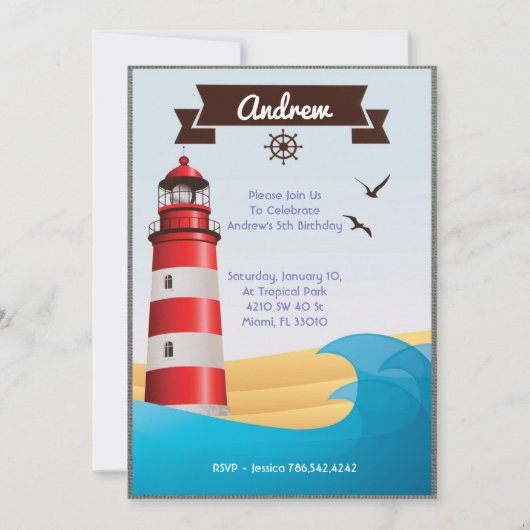 灯台ポイント招待状 招待状 (正面)