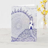 灯台メッセージカード カード (黄色い花)