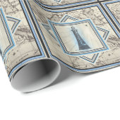 灯台ヴィンテージ図航海の様 ラッピングペーパー (ロールコーナー)