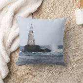 灯台付き船崎 クッション (ブランケット)