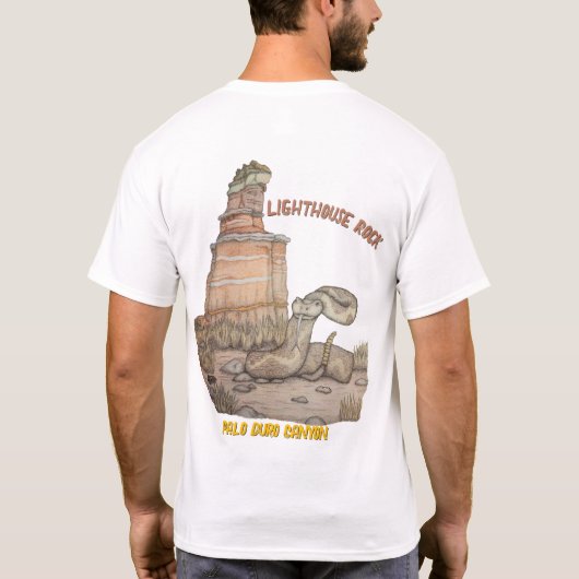 灯台岩のガラガラヘビ Tシャツ (裏面)