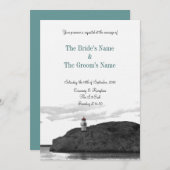 灯台招待状-写真 招待状 (正面/裏面)