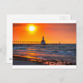 灯台日没 ポストカード (正面/裏面)
