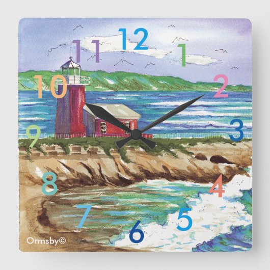 灯台時計-サンタクルス スクエア壁時計 (正面)