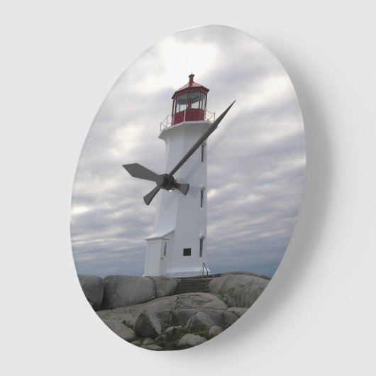灯台柱時計のペギーの入江ノバスコシア ラージ壁時計 (傾斜)