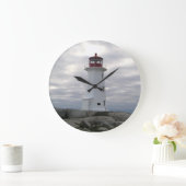 灯台柱時計のペギーの入江ノバスコシア ラージ壁時計 (ホーム)