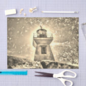 灯台海セ航海のピアコー素朴スタル 薄葉紙 (クラフト)