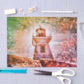 灯台海航海のコース素朴タルテクスチャ 薄葉紙 (クラフト)