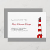 灯台結婚披露宴カード エンクロージャーカード (正面/裏面)