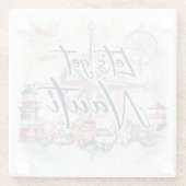 灯台航海の船「ナウティを得よう」 ガラスコースター (裏面)