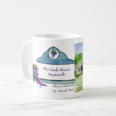 灯台道の家の新版、印、ブドウ… コーヒーマグカップ (正面左)